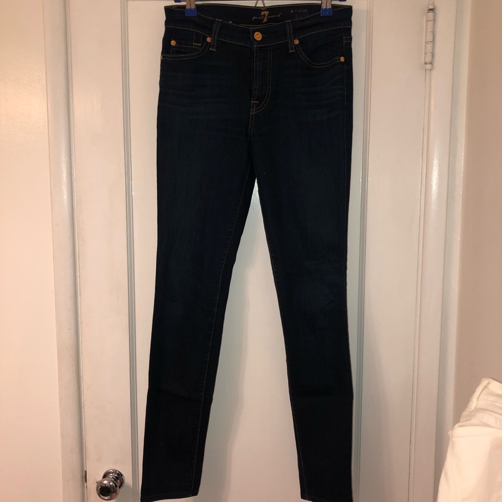 7 For All Mankind Mid-Rise Skinny Jeans Size 27